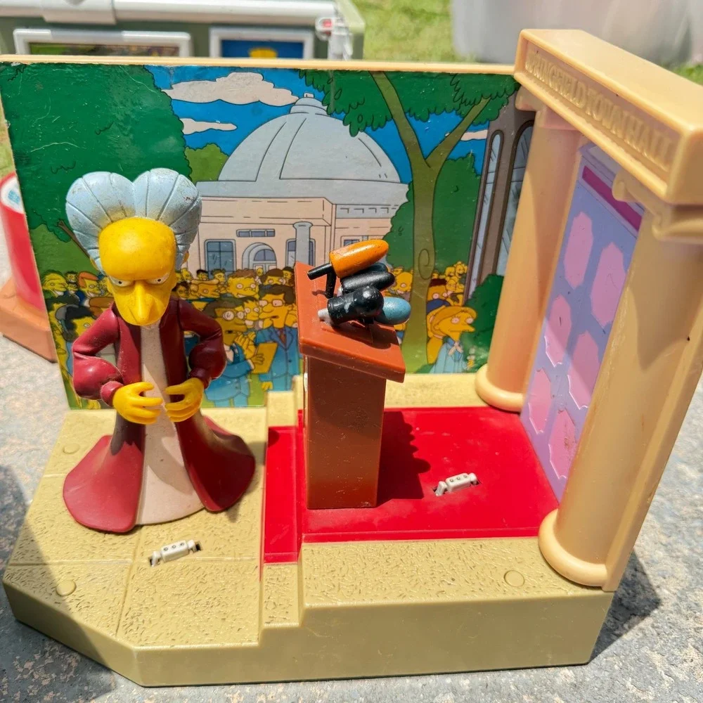 The Simpsons World of Springfield Playset Lot 6 Sets 2 Figures Playmates Vintage